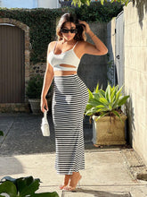 SXY Striped Print Pencil Skirt
